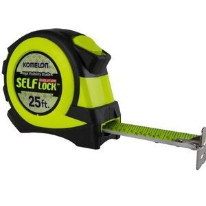 Self Lock 25ft Tape Measure - Black and Green